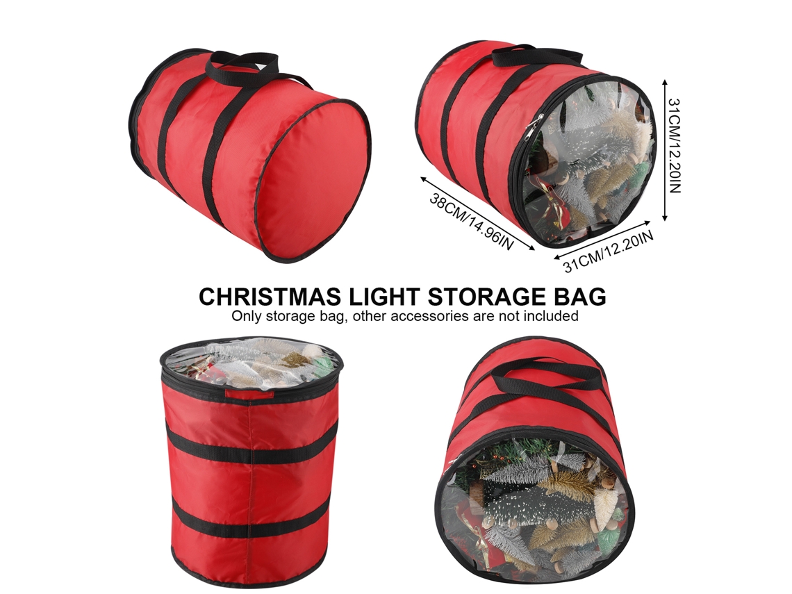 Bolsa de Armazenamento para Luzes de Natal de Nylon Organizador Não À Prova D'água | S/MARCA