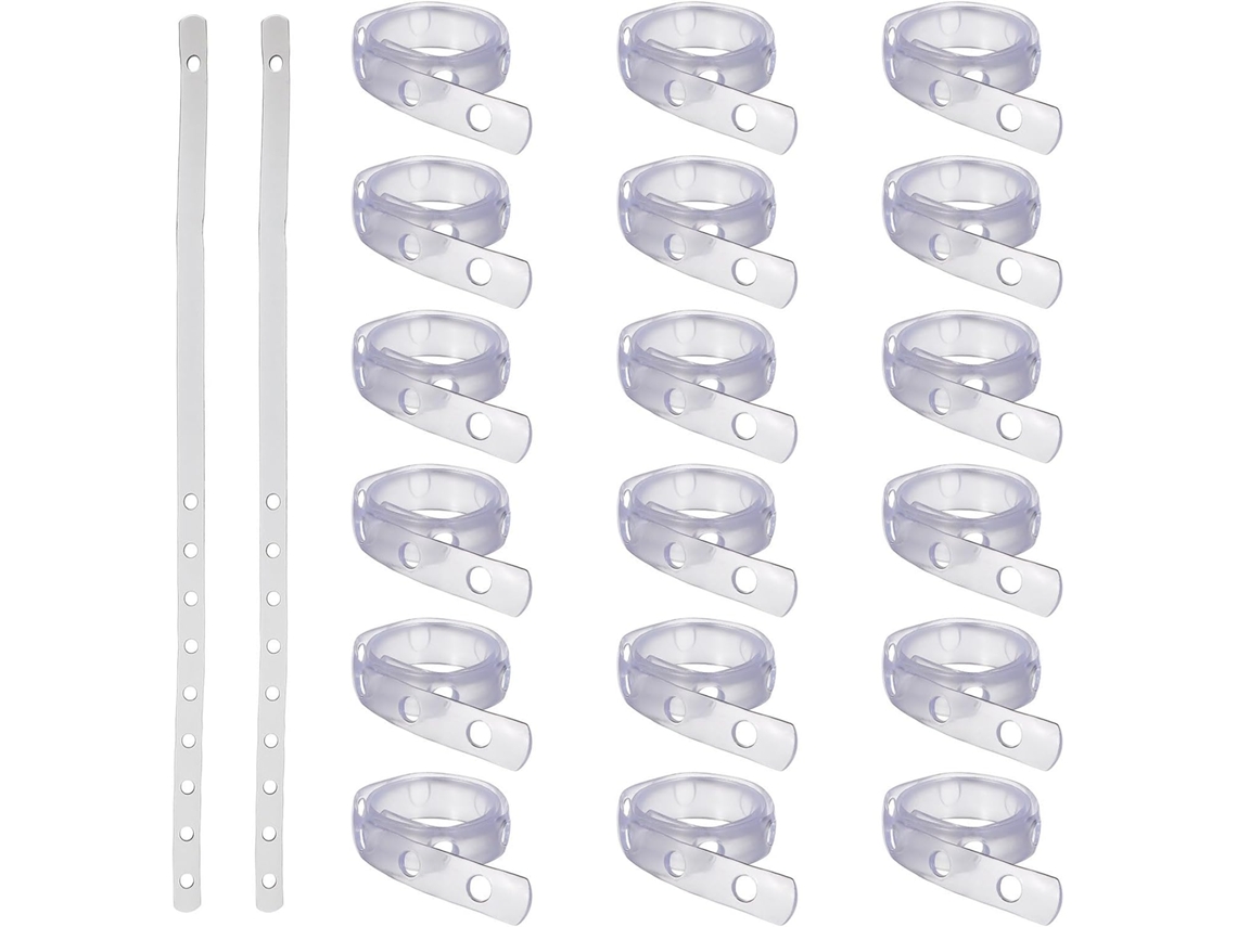 Tiras De Plástico Para Pendurar Roupas, Modelo 20 Unidades, Ideais Para Uso Doméstico E Em Lojas, Com Suporte Para