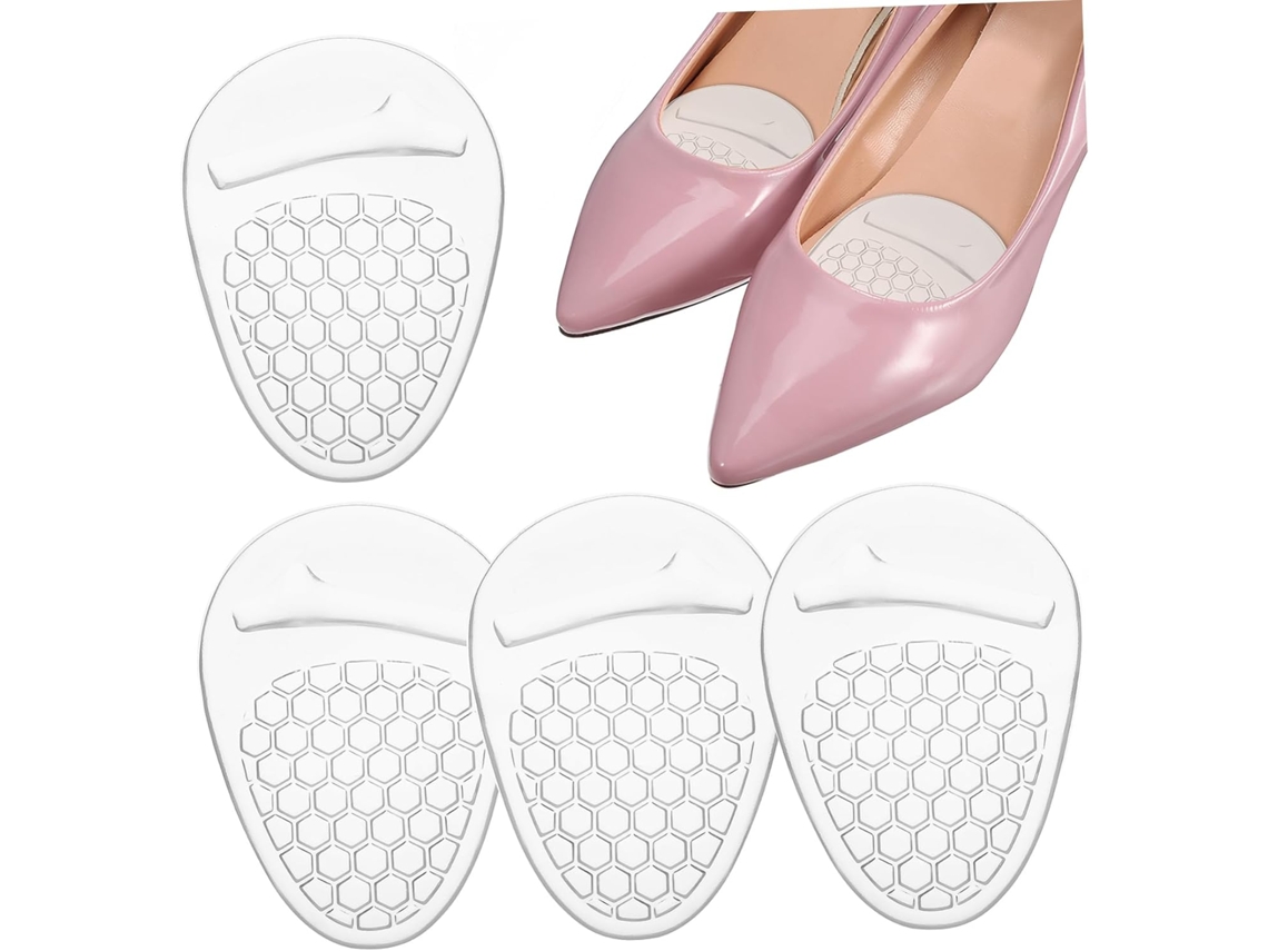 2 Pares De Protetores Silicone Transparente Para A Planta Do Pé