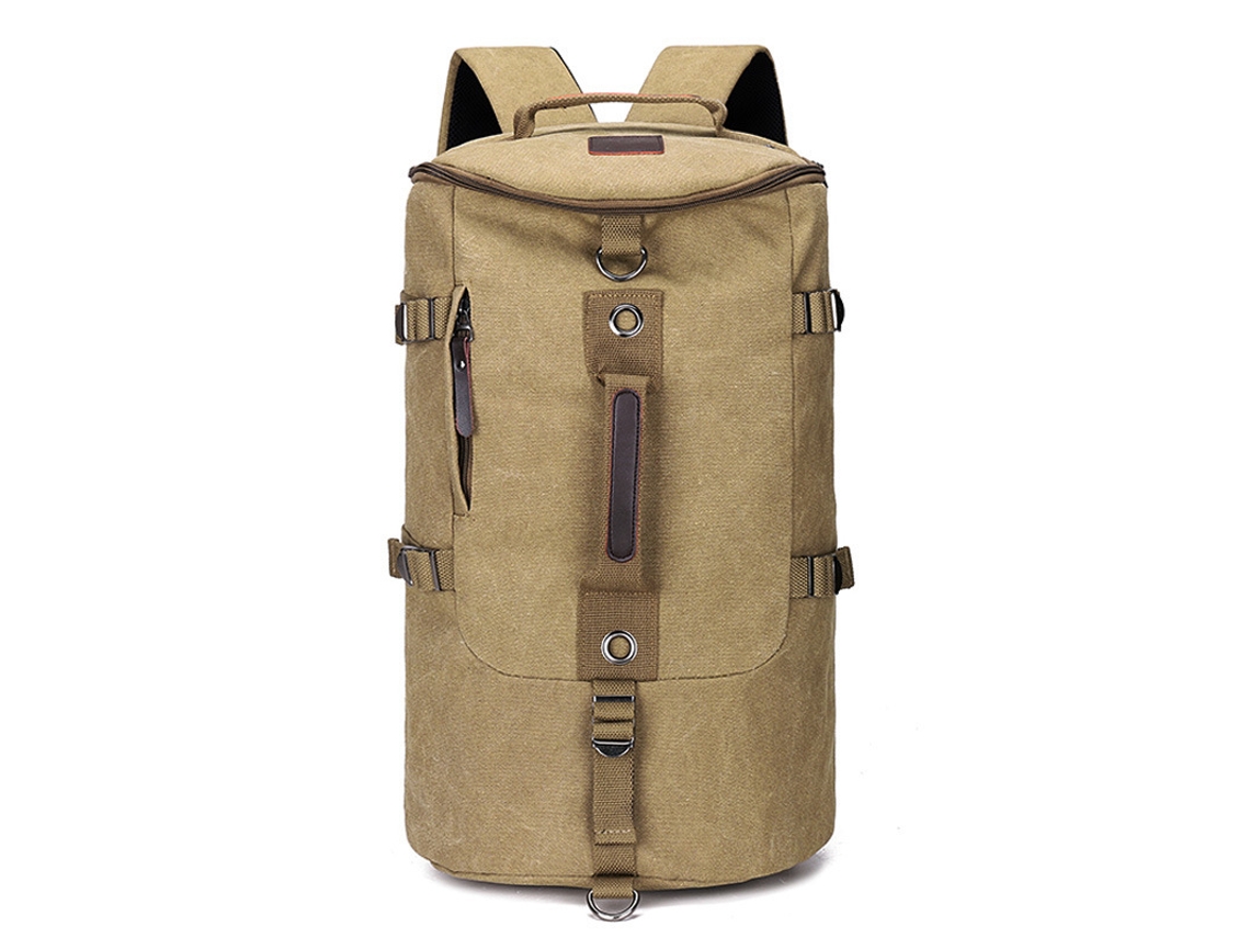 Mochila De Caminhada Cáqui 49x29x32cm, Grande Capacidade, Estilo Militar, Para Transporte E Organização Prática Dos Artigos Indicados