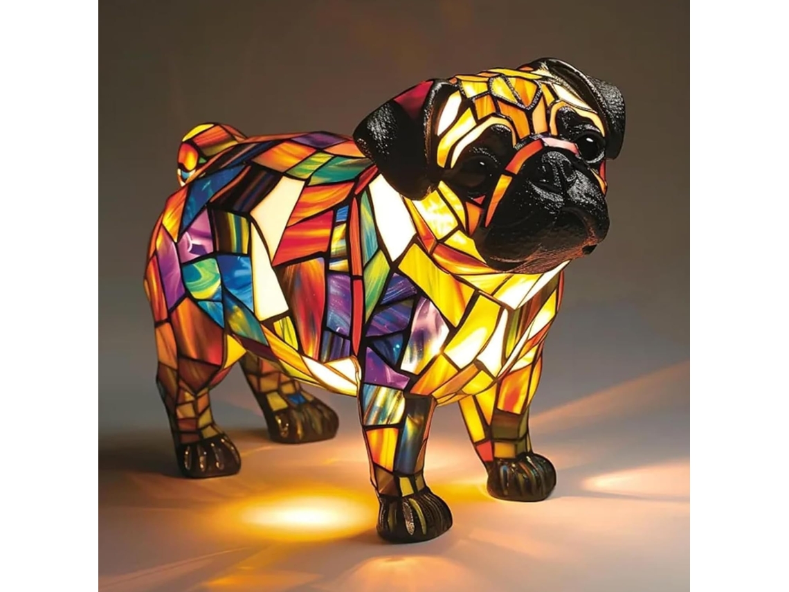 Luminárias De Cachorro Coleção Noturnas Vidro Colorido Para Amantes