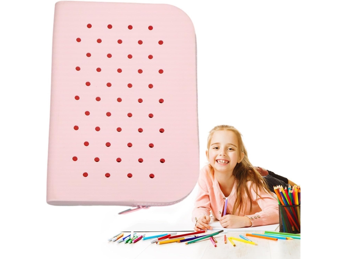 Estojo De Lápis Impermeável Em Silicone Com Orifícios E Grande Capacidade.