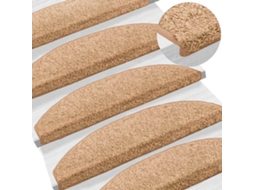 Tapetes Adesivos para Escadas 15 Pcs Bege 80x24,5x3,5cm MAISON EXCLUSIVE
