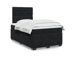Vidaxl Cama Boxspring Com Colchão 120x200 Cm Veludo Preto