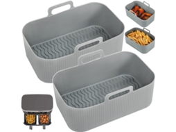 Formas De Silicone Reutilizáveis​​ Para Fritadeira A Ar, Acessórios Para Fritadeira A Ar Dupla(2 Unidades)
