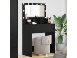 Vidaxl Mesas De Maquiagem Para Quarto Preto 80 X 39,6 X 135 Cm