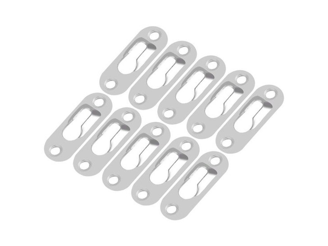 Hanger De Gato 40 Unidades - Placa De Fixação Prata - Fixação Na Parede - Materiais Fortes - Instalação Fácil - Apropriado Para Espelhos E Quadros De