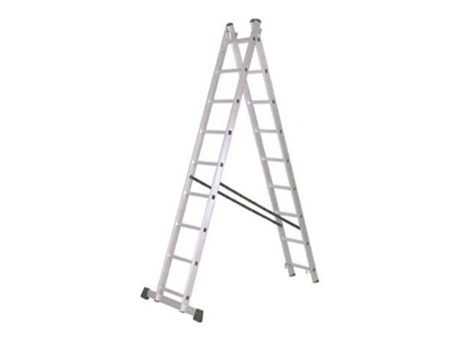 Escalera aluminio industrial doble 9 p.