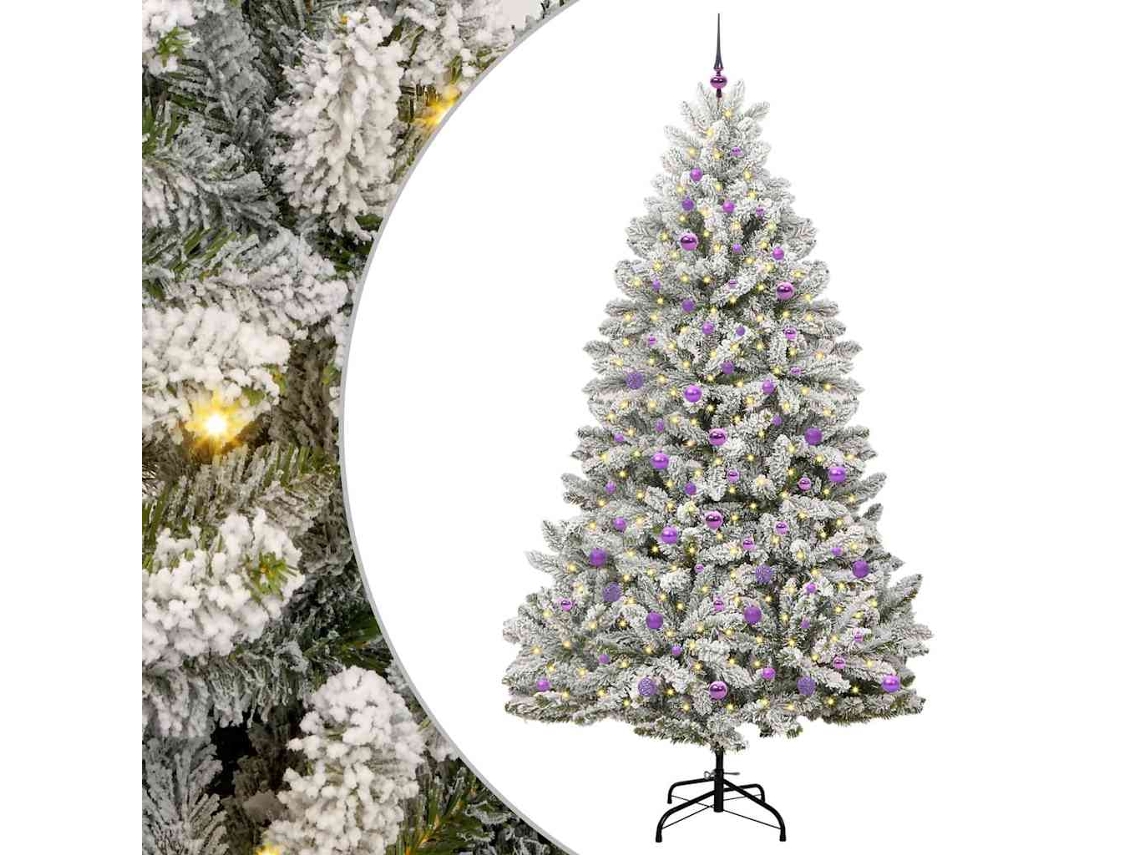 Conjunto 1 Árvore De Natal Artificial Vidaxl Verde Pvc (240 Cm)