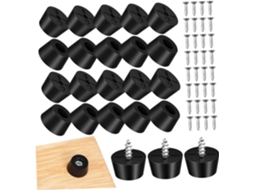 Protetores De Pés Para Máquinas Corte E Móveis, Antiderrapantes Em Pvc Preto, Fácil Instalação, 120-conjuntos Para