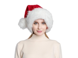 Rebe-gorro De Papai Noel Vermelho Espesso E Fluffy Para Adultos, Gorro De Ski Quente Para Festa De Natal E Fantasias