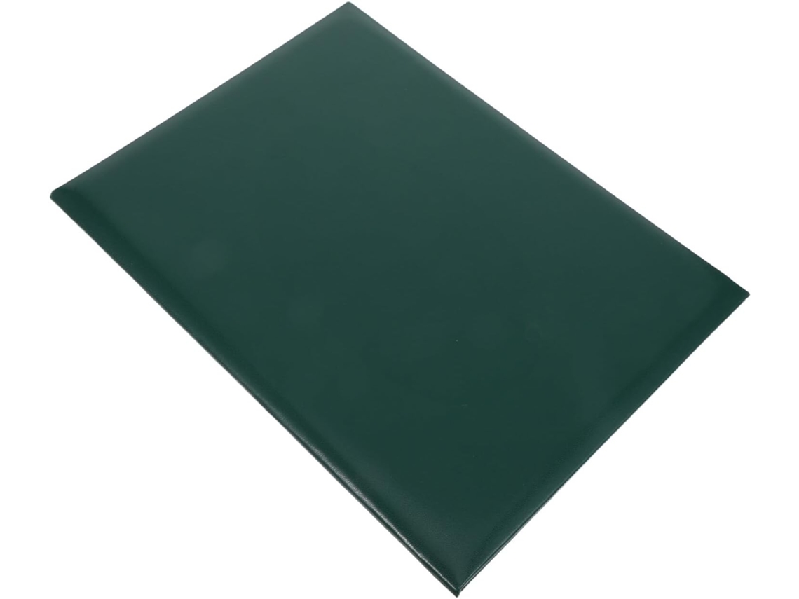 Capa para diploma verde-escura, tamanho carta, rígida e acolchoada com bordas acetinadas, proteção multifuncional para diplomas.