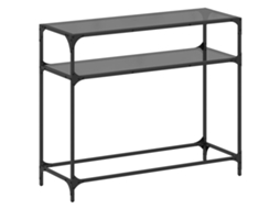 Console Table, Console Tables Vidaxl Preto Aço (98 X 35 X 81 Cm)