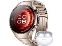 Smartwatch HUAWEI Watch 5 (42mm - Dourado) Com Oferta de Auriculares Freebuds 6i Branco