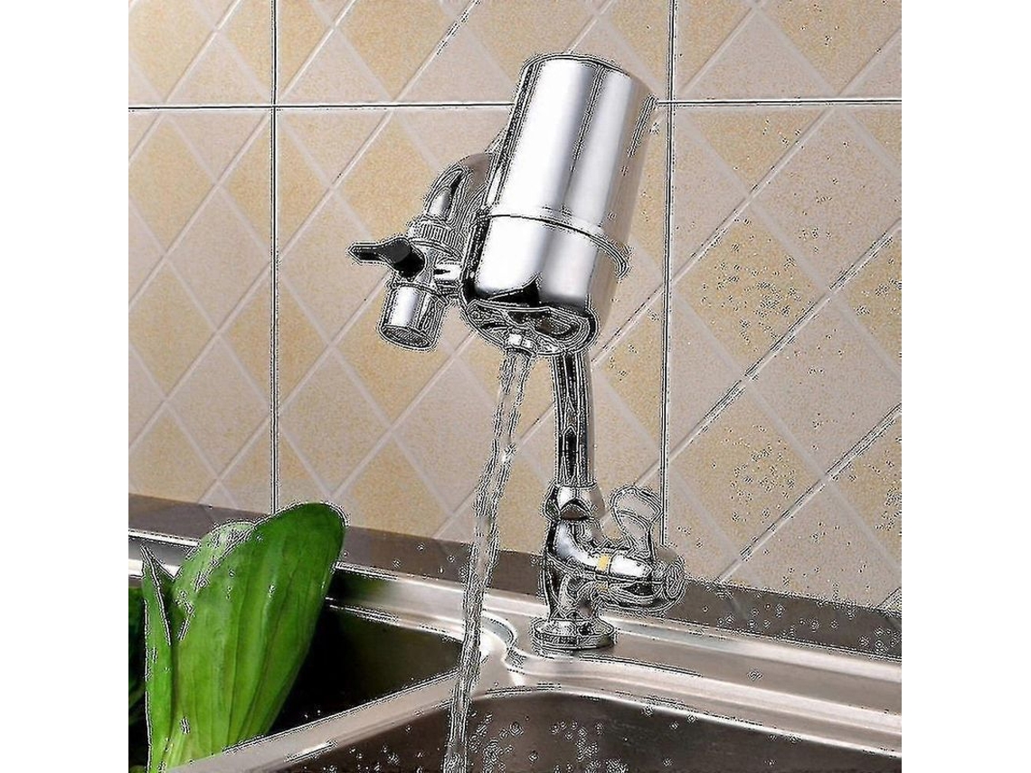 Filtro de Grifo para Cozinha Purificador de Água com Sistema de 7 Camadas e Saída Dupla