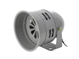 Sirena de Alarme Industrial 120db 40w Motorizada com Carcasa de Ferro Cinza Eletrônica Ac110v S/MARCA