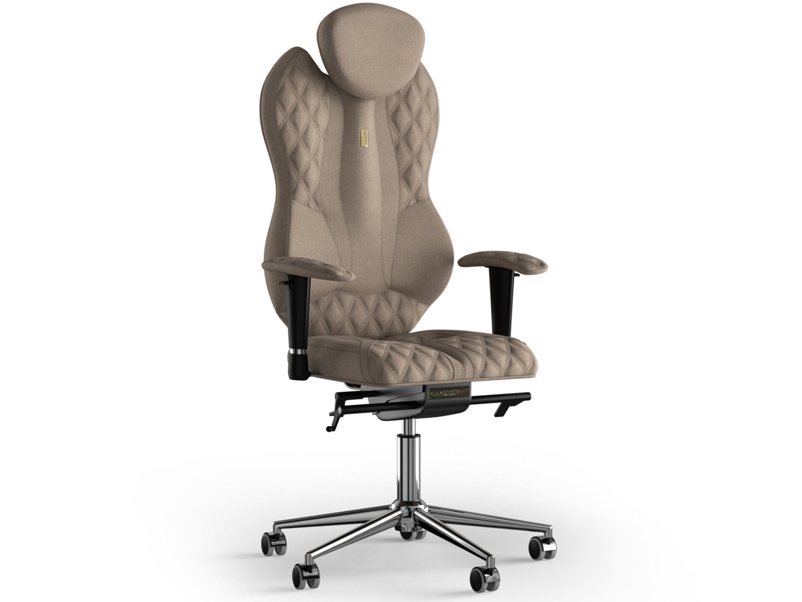 Cadeira de Escritório Ergonómica KULIK Grande Tecido de Costura (Azur - Caramel -130x50x50cm)