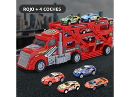 (vermelho) Caminhão De Brinquedo Infantil Em Liga Metálica, Tipo Lançador Dobrável, Material Abs, Pilhas Não Incluídas