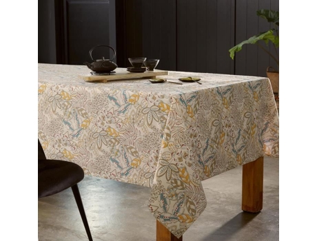Toalha de Mesa Revestida com Aspecto Natural Natural 160X300 Cm TRADILINGE