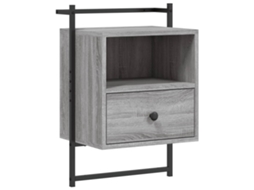 Bedside Cabinet, Bedside Cabinets Vidaxl Cinzeto Madeira Processada (n/a)