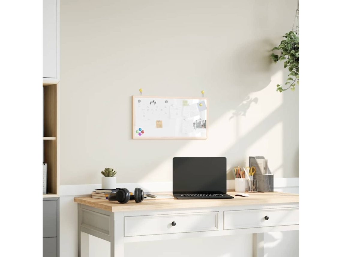 Vidaxl Quadro Branco Magnético Com Estrutura Em Madeira De Pinho Maciço 60x30 Cm