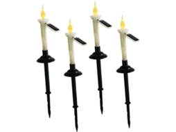 Conjunto de 4 Luminárias Solares de Led Decorativas para Jardim, Ideais para Pátios e Passarelas Simuladas SFUSHOS