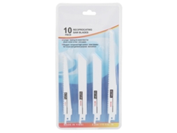 Kit De 10 Lâminas De Serra Reciprocante Para Corte De Madeira, Metal E Tubos De Plástico