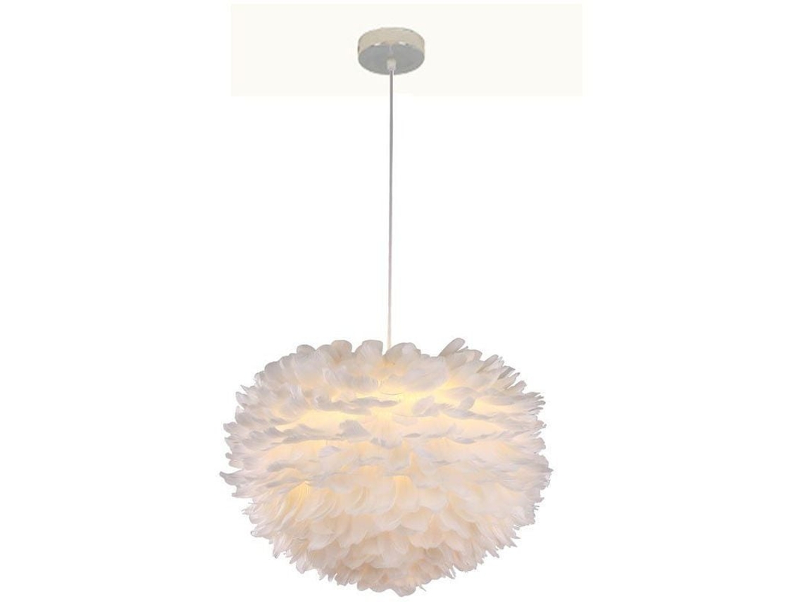 Luminária Pendente Elegante E Moderna Com Penas, Lustre Suave E Quente Com Imitação De Penas, Ampla Aplicação Em Quartos, Salas De Estar E Muito Mais