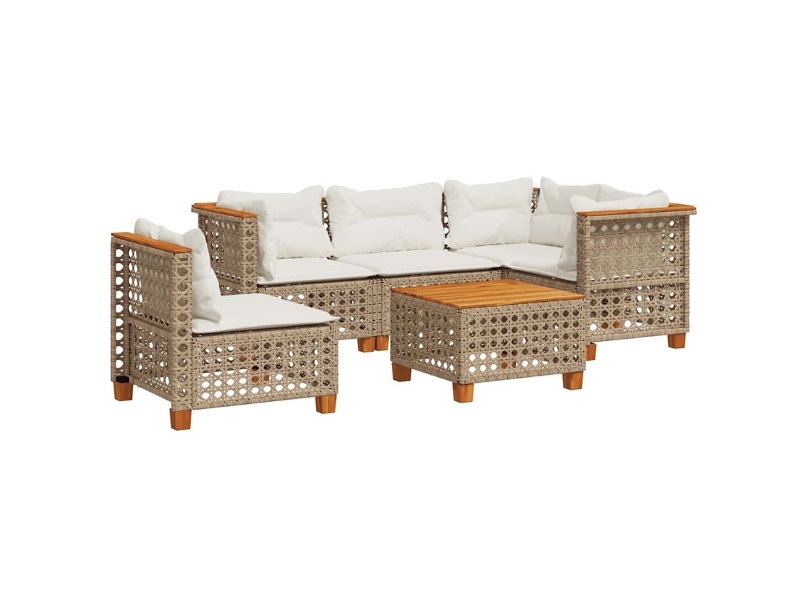 Garden Sofa Set, Garden Sofa Sets Vidaxl Bege Rattan / Vime (n/a)