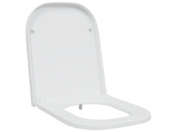 Assento De Vaso Branco Moderno De Plástico Vidaxl White Plastic (35x44,8x3,6 Cm)