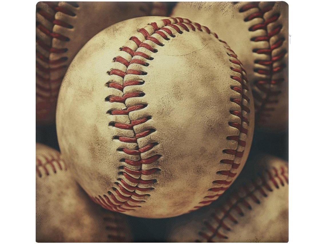 Almofada Quadrada Com Design Clássico Retrô De Beisebol Americano, Almofada Durável, Almofada Macia E Confortável Para