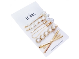 Luxurious Gold Toned Hair Accessories Set, Pack Of 4 Ecarla
