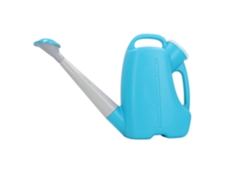 Regador de jardim de grande capacidade (3,5 litros) com bico longo em PP, azul escuro, ideal para plantas e agricultura.