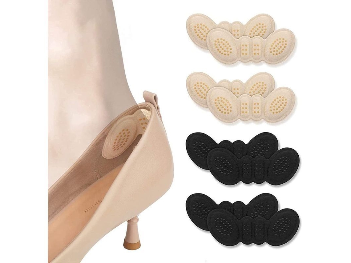 Grips para Calcanhar, Almofadas de Calcanhar, Inserções Ajustáveis para Sapatos Soltos (2 Finos + 2 Grossos)