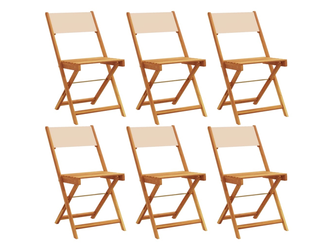Folding Chair, Folding Chairs Vidaxl Bege Madeira (n/a)