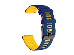 Pulseira De Silicone Bicolor 20 Mm, Compatível Com Huawei Watch Gt 3 42 (azul E Amarelo)