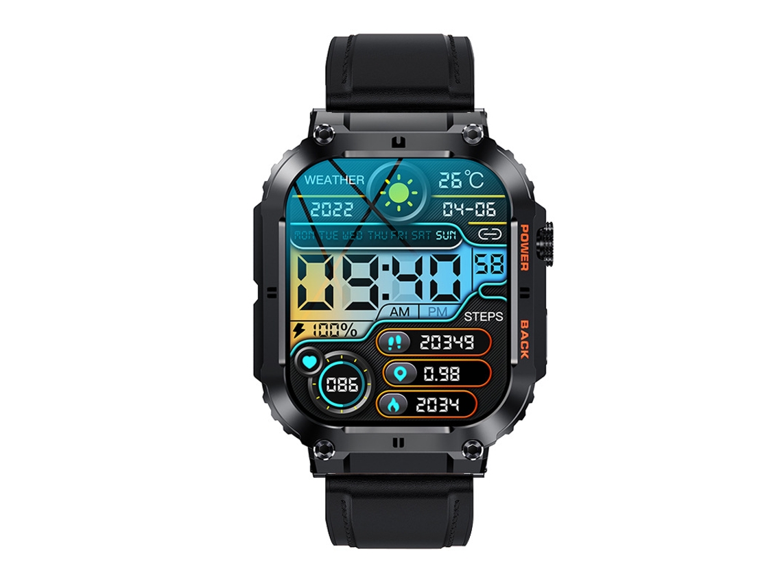Smart Watch, Relógio Militar À Prova Dágua 100m, Tempo de Espera 70 Dias, Branco Bestvite
