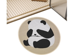 Tapete De Quarto Com Estampa De Panda, Formato Redondo Para Entrada, Tapete De Banho Felpudo, Fofo E Macio Para Banheiro.