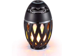 Alto Falante Led Chama Bluetooth Atmosfera Tocha Hd Bt4.2 Iphone/ipad/android Preto Yizhood