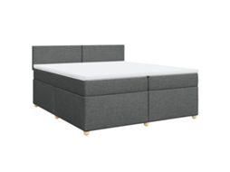 Box Spring Bed, Box Spring Beds Vidaxl Cinzeto Tecido (200 X 200 Cm)