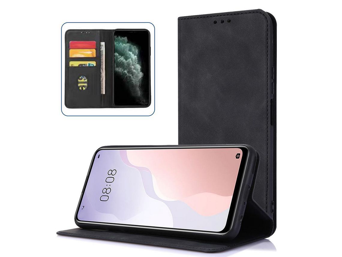 Capa GANDY para Apple iPhone 15 Plus PRM Flip Cover Preto