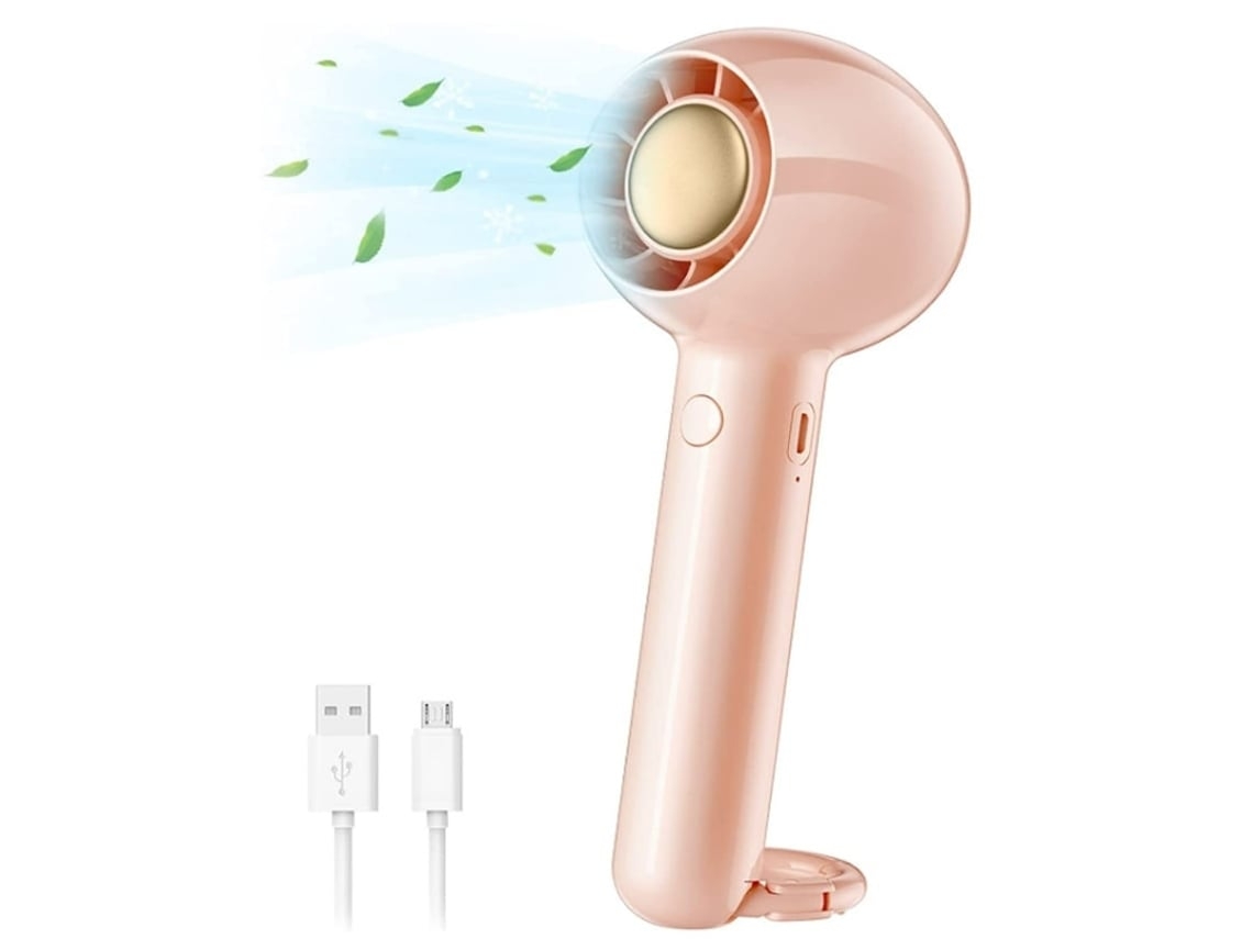 Mini Ventilador Portátil Portátil Com Recarregável Usb Ventilador De Resfriamento De Vento Forte Ajustável De 2 Velocidades Rosa Lalamoli