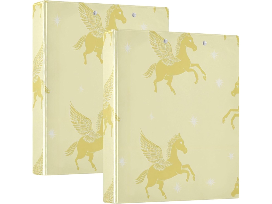 Pegasus Gothic School Colar 1 2-polegadas Com Bolsas, Pack Com 1 2-unite, Materiais De Escritório, 200-folhas