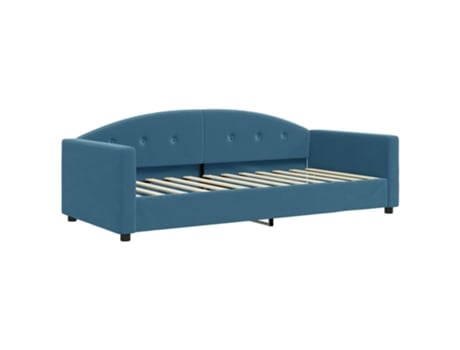 Sofá Cama VIDAXL Veludo Azul (90x200 cm)