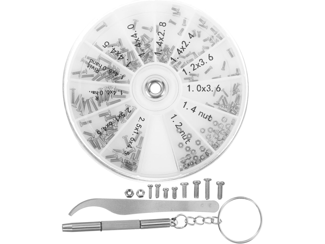 Kit De Reparo De Óculos Com 120 Peças, Parafusos De Aço Inoxidável Para Óculos.