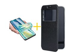Conjunto 1 x Película de Hidrogel e Capa ACCETEL  Apple iPhone 14 Gandy Flip Cover Preto