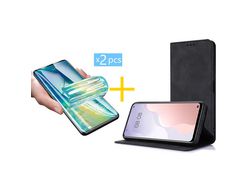 Pack 2 Películas + Capa SKYHE para Samsung Galaxy A52 4G PRM Flip Cover Preto