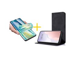 Pack 1 x Película de Hidrogel + Capa ACCETEL iPhone 13 Pro Max PRM Flip Cover Preto