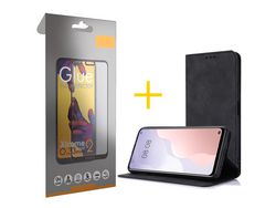 Pack 1 Película Full + Capa SKYHE para Samsung Galaxy A52 S 5G PRM Flip Cover Preto