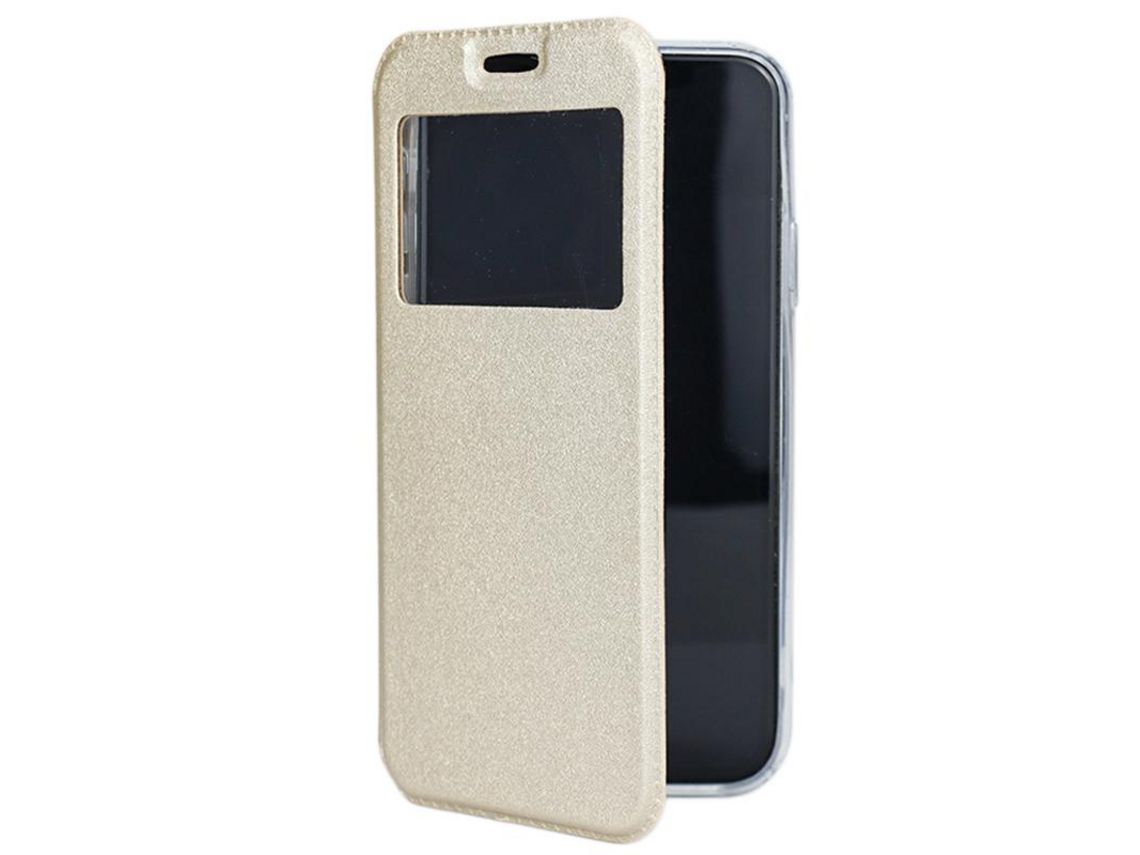 Capa SKYHE para Apple iPhone 15 GANDY Flip Cover Dourado